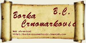 Borka Crnomarković vizit kartica
